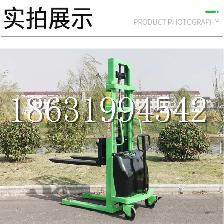 百色市电动叉车堆高车液压铲车电瓶1吨2吨站驾步行式小型全自动叉车